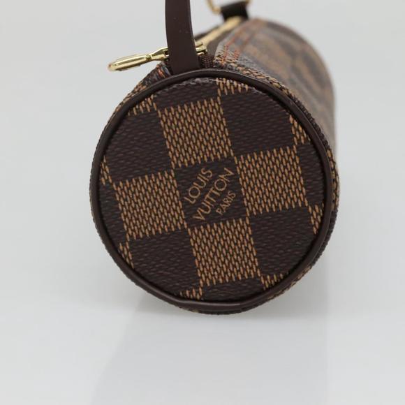 LOUIS VUITTON Damier Ebene Papillon Pouch LV Auth 130869 - Picture 3 of 16